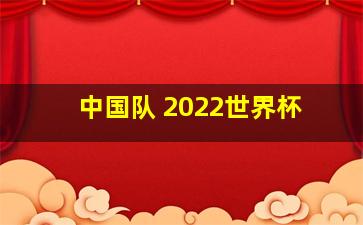 中国队 2022世界杯